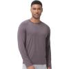 imageWiWi Viscose from Bamboo Mens Long Sleeve Tees Sun Protection Athletic Crew Neck Shirts for Pajamas SXXLCmisty Grey