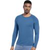 imageWiWi Viscose from Bamboo Mens Long Sleeve Tees Sun Protection Athletic Crew Neck Shirts for Pajamas SXXLCprussian Blue