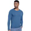 imageWiWi Viscose from Bamboo Mens Long Sleeve Tees Sun Protection Athletic Crew Neck Shirts for Pajamas SXXLCprussian Blue