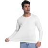 imageWiWi Viscose from Bamboo Mens Long Sleeve Tees Sun Protection Athletic Crew Neck Shirts for Pajamas SXXLCraw White