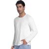imageWiWi Viscose from Bamboo Mens Long Sleeve Tees Sun Protection Athletic Crew Neck Shirts for Pajamas SXXLCraw White