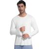 imageWiWi Viscose from Bamboo Mens Long Sleeve Tees Sun Protection Athletic Crew Neck Shirts for Pajamas SXXLCraw White