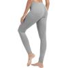 imageWiWi Womens Leggings Thermal Warm Underwear Pants Soft Long Johns Viscose from Bamboo Baselayer Pant SXXLHeather Grey