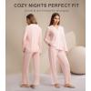 imageWiWi Womens Pajama Set Button Down Sleepwear Soft Bamboo Viscose Loungewear with Pockets 2 Piece PJ Sleepwear SXXLBcream Pink
