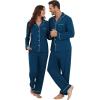 imageWiWi Couples Pajamas Set Women ampamp Men Long Sleeve 2 Piece Pj Sets Viscose from Bamboo Button Down Sleepwear SXXLInk Blue