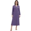 imageWiWi Nightgowns for Women Soft Sleepwear Long Sleeve Nightshirts Pajamas Gown Viscose from Bamboo Pjs SXXLBlavender