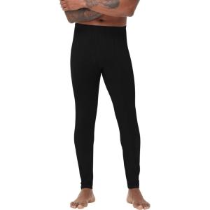 imageWiWi Mens Long Johns Thermal Underwear Bottoms Base Layer Leggings Viscose from Bamboo Baselayer Pants SXXLBlack