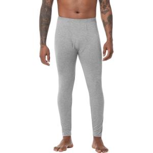 imageWiWi Mens Long Johns Thermal Underwear Bottoms Base Layer Leggings Viscose from Bamboo Baselayer Pants SXXLHeather Grey