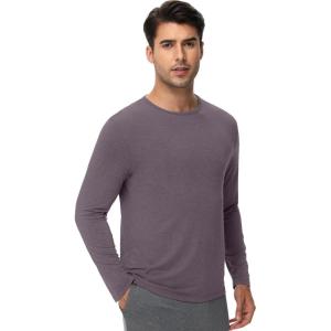 imageWiWi Viscose from Bamboo Mens Long Sleeve Tees Sun Protection Athletic Crew Neck Shirts for Pajamas SXXLAmisty Grey
