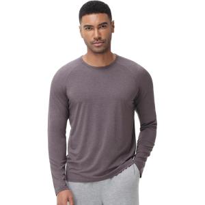 imageWiWi Viscose from Bamboo Mens Long Sleeve Tees Sun Protection Athletic Crew Neck Shirts for Pajamas SXXLCmisty Grey
