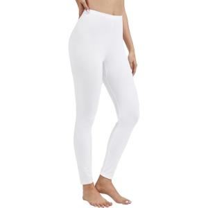imageWiWi Womens Leggings Thermal Warm Underwear Pants Soft Long Johns Viscose from Bamboo Baselayer Pant SXXLRaw White