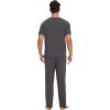 imageWiWi Mens Pajamas Set Viscose from Bamboo Sleepwear Casual Soft Sleep Sets with Pockets Short Sleeve Loungewear SXXLAdark Grey