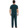 imageWiWi Mens Pajamas Set Viscose from Bamboo Sleepwear Casual Soft Sleep Sets with Pockets Short Sleeve Loungewear SXXLAdeep Teal