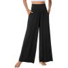 imageWiWi Pajama Pants for Women Soft Wide Leg Palazzo Lounge Sweatpants Loose Yoga BottomsViscose from Bamboo SXXLAblackraw White