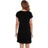 imageWiWi Viscose from Bamboo Nightgowns for Women Short Sleeve Pajama Dress Vneck Summer Night Shirts SXXLDblack
