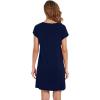 imageWiWi Viscose from Bamboo Nightgowns for Women Short Sleeve Pajama Dress Vneck Summer Night Shirts SXXLDnavy
