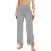 imageWiWi Pajamas Pants for Women Wide Leg Long Bottoms Bamboo Viscose Casual Loose Sweatpants High Waist Joggers SXXLBheather Grey