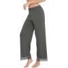imageWiWi Pajamas Pants for Women Wide Leg Long Bottoms Bamboo Viscose Casual Loose Sweatpants High Waist Joggers SXXLBiron Grey