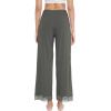 imageWiWi Pajamas Pants for Women Wide Leg Long Bottoms Bamboo Viscose Casual Loose Sweatpants High Waist Joggers SXXLBiron Grey