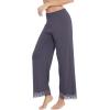 imageWiWi Pajamas Pants for Women Wide Leg Long Bottoms Bamboo Viscose Casual Loose Sweatpants High Waist Joggers SXXLBpurplish Grey