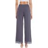 imageWiWi Pajamas Pants for Women Wide Leg Long Bottoms Bamboo Viscose Casual Loose Sweatpants High Waist Joggers SXXLBpurplish Grey
