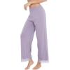 imageWiWi Pajamas Pants for Women Wide Leg Long Bottoms Bamboo Viscose Casual Loose Sweatpants High Waist Joggers SXXLBviolet