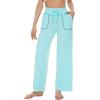 imageWiWi Pajamas Pants for Women Wide Leg Long Bottoms Bamboo Viscose Casual Loose Sweatpants High Waist Joggers SXXLCaqua