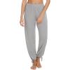 imageWiWi Pajamas Pants for Women Wide Leg Long Bottoms Bamboo Viscose Casual Loose Sweatpants High Waist Joggers SXXLDlight Heather Grey