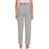 imageWiWi Pajamas Pants for Women Wide Leg Long Bottoms Bamboo Viscose Casual Loose Sweatpants High Waist Joggers SXXLDlight Heather Grey
