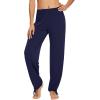 imageWiWi Pajamas Pants for Women Wide Leg Long Bottoms Bamboo Viscose Casual Loose Sweatpants High Waist Joggers SXXLDnavy