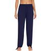 imageWiWi Pajamas Pants for Women Wide Leg Long Bottoms Bamboo Viscose Casual Loose Sweatpants High Waist Joggers SXXLDnavy