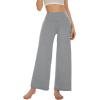 imageWiWi Pajamas Pants for Women Wide Leg Long Bottoms Bamboo Viscose Casual Loose Sweatpants High Waist Joggers SXXLEheather Grey