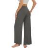 imageWiWi Pajamas Pants for Women Wide Leg Long Bottoms Bamboo Viscose Casual Loose Sweatpants High Waist Joggers SXXLEiron Grey
