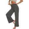 imageWiWi Pajamas Pants for Women Wide Leg Long Bottoms Bamboo Viscose Casual Loose Sweatpants High Waist Joggers SXXLEiron Grey