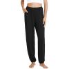 imageWiWi Viscose from Bamboo Pajamas Pants for Women Soft Yoga Jogger Pant Comfy Pajama Lounge Bottoms SXXLAblack