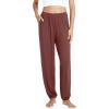imageWiWi Viscose from Bamboo Pajamas Pants for Women Soft Yoga Jogger Pant Comfy Pajama Lounge Bottoms SXXLAchocolate Brown