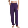 imageWiWi Viscose from Bamboo Pajamas Pants for Women Soft Yoga Jogger Pant Comfy Pajama Lounge Bottoms SXXLAdark Purple