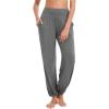 imageWiWi Viscose from Bamboo Pajamas Pants for Women Soft Yoga Jogger Pant Comfy Pajama Lounge Bottoms SXXLBdark Heather Grey