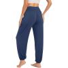 imageWiWi Viscose from Bamboo Pajamas Pants for Women Soft Yoga Jogger Pant Comfy Pajama Lounge Bottoms SXXLBnavy Blue