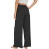 imageWiWi Womens Viscose from Bamboo Pajama Pants Casual Wide Leg Palazzo Lounge Pant Loose Comfy Sleep Pj Bottoms SXXLBlack