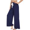 imageWiWi Womens Viscose from Bamboo Pajama Pants Casual Wide Leg Palazzo Lounge Pant Loose Comfy Sleep Pj Bottoms SXXLNavy