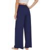 imageWiWi Womens Viscose from Bamboo Pajama Pants Casual Wide Leg Palazzo Lounge Pant Loose Comfy Sleep Pj Bottoms SXXLNavy