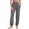imageWiWi Viscose from Bamboo Pajamas Pants for Women Soft Yoga Jogger Pant Comfy Pajama Lounge Bottoms SXXLBdark Heather Grey