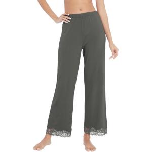 imageWiWi Pajamas Pants for Women Wide Leg Long Bottoms Bamboo Viscose Casual Loose Sweatpants High Waist Joggers SXXLBiron Grey