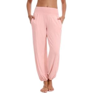 imageWiWi Viscose from Bamboo Pajamas Pants for Women Soft Yoga Jogger Pant Comfy Pajama Lounge Bottoms SXXLBpeach Pink