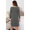 imageWiWi Bamboo Viscose Nightgowns for Women Soft Long Sleeve Nightgown Plus Size Sleep Shirt Pajama Gown Sleepwear S4XAcharcoal
