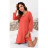 imageWiWi Bamboo Viscose Nightgowns for Women Soft Long Sleeve Nightgown Plus Size Sleep Shirt Pajama Gown Sleepwear S4XAcoral