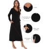imageWiWi Nightgowns for Women Soft Sleepwear Long Sleeve Nightshirts Pajamas Gown Viscose from Bamboo Sleepwear SXXLAblack
