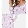 imageWiWi Nightgowns for Women Soft Sleepwear Long Sleeve Nightshirts Pajamas Gown Viscose from Bamboo Sleepwear SXXLAgreyPeony
