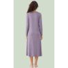 imageWiWi Nightgowns for Women Soft Sleepwear Long Sleeve Nightshirts Pajamas Gown Viscose from Bamboo Sleepwear SXXLAviolet